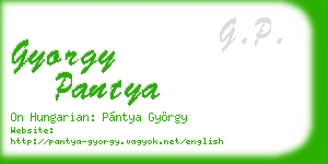 gyorgy pantya business card