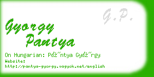 gyorgy pantya business card